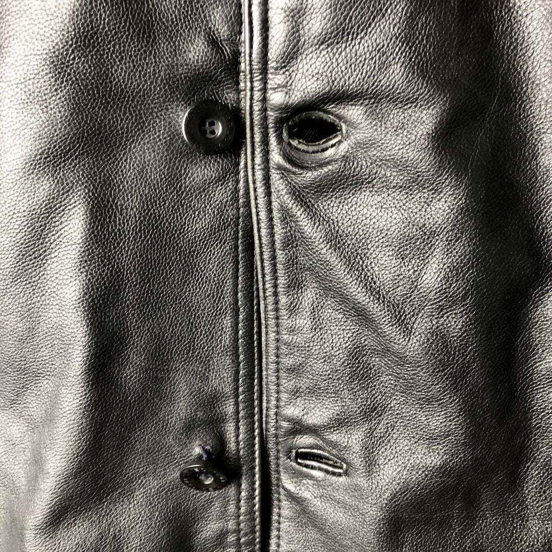 MacLean Leather Car Coat, Men's Size M Genuine Leather Cowhide black type Vintage Second Hand