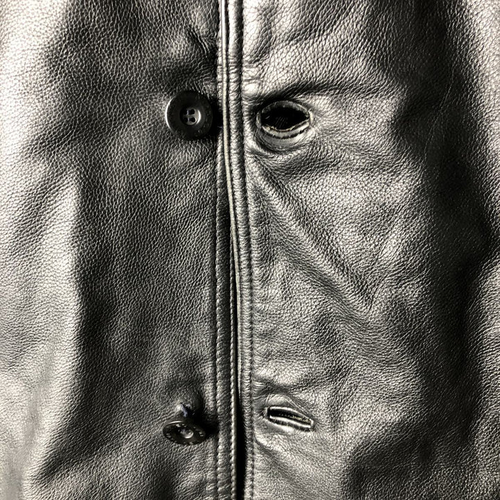 MacLean Leather Car Coat, Men's Size M Genuine Leather Cowhide black type Vintage Second Hand