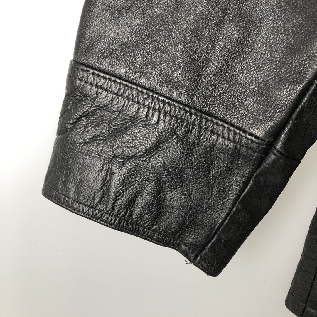 MacLean Leather Car Coat, Men's Size M Genuine Leather Cowhide black type Vintage Second Hand