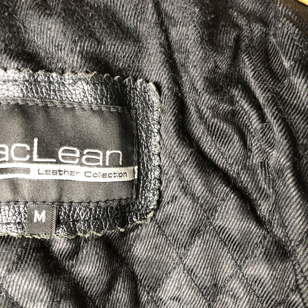 MacLean Leather Car Coat, Men's Size M Genuine Leather Cowhide black type Vintage Second Hand