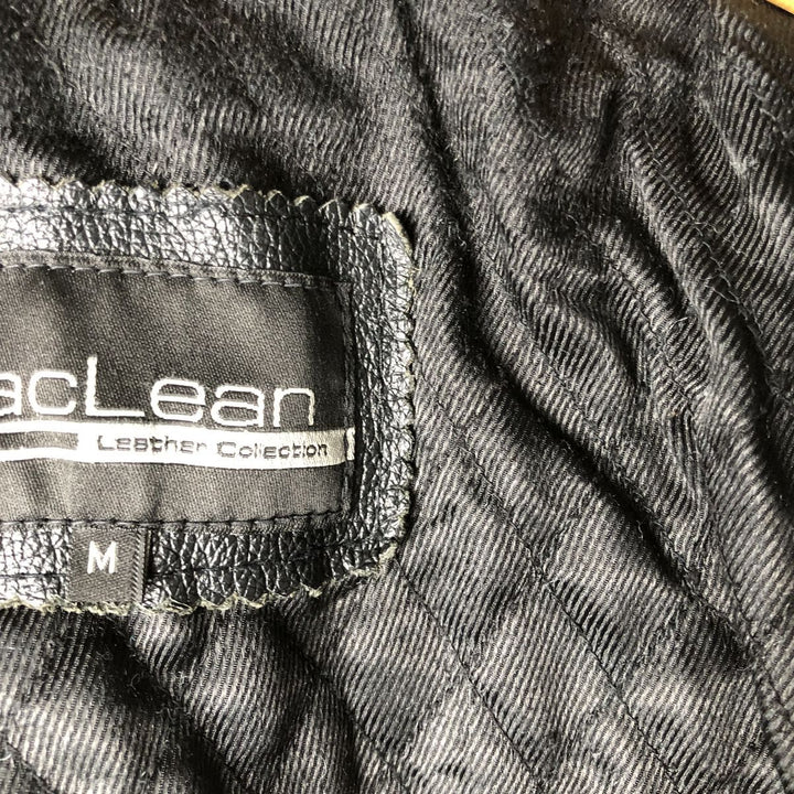 MacLean Leather Car Coat, Men's Size M Genuine Leather Cowhide black type Vintage Second Hand