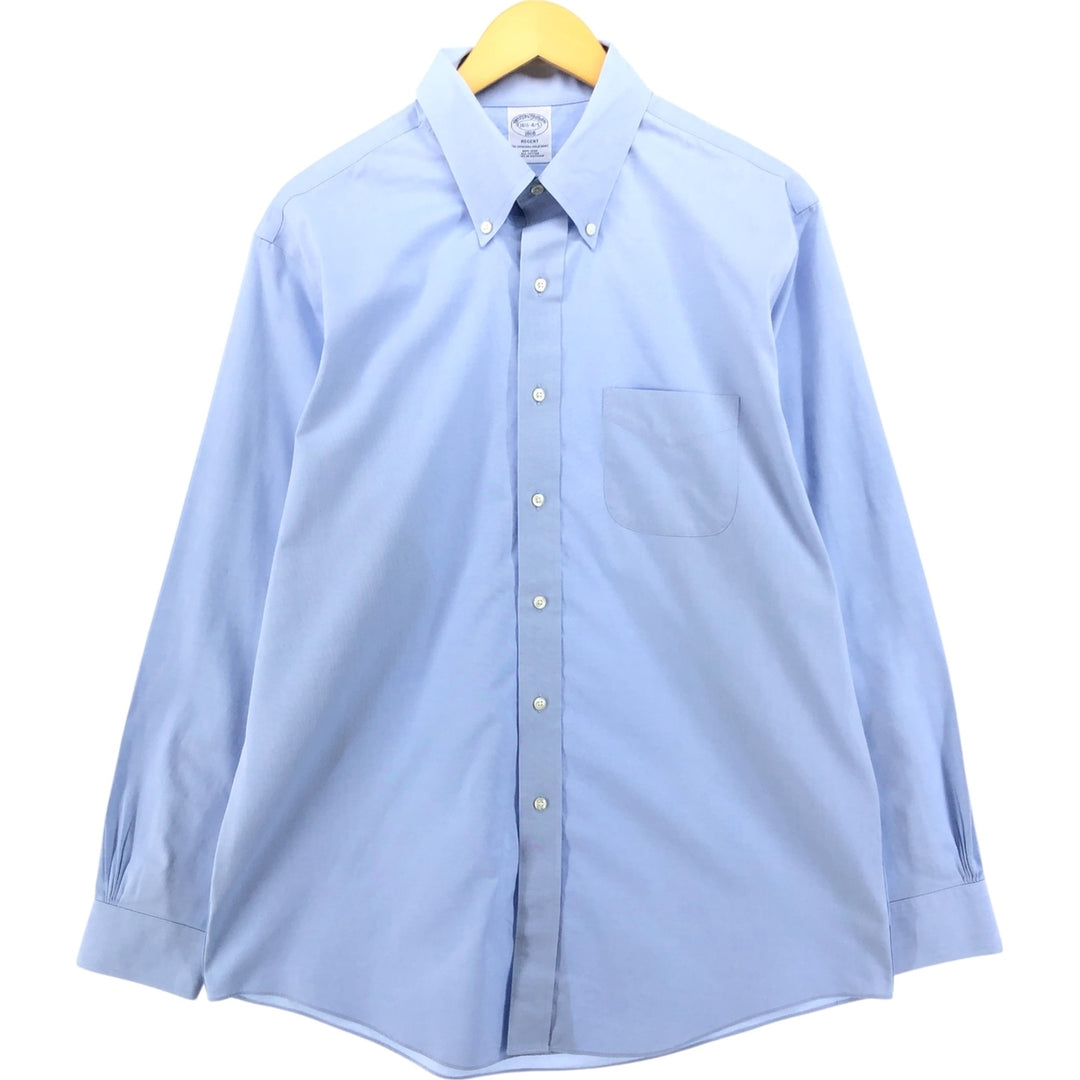 Brooks Brothers 1818 REGENT Long Sleeve Button Down Shirt, Men's Size L cotton Blue type light blue Vintage Second Hand