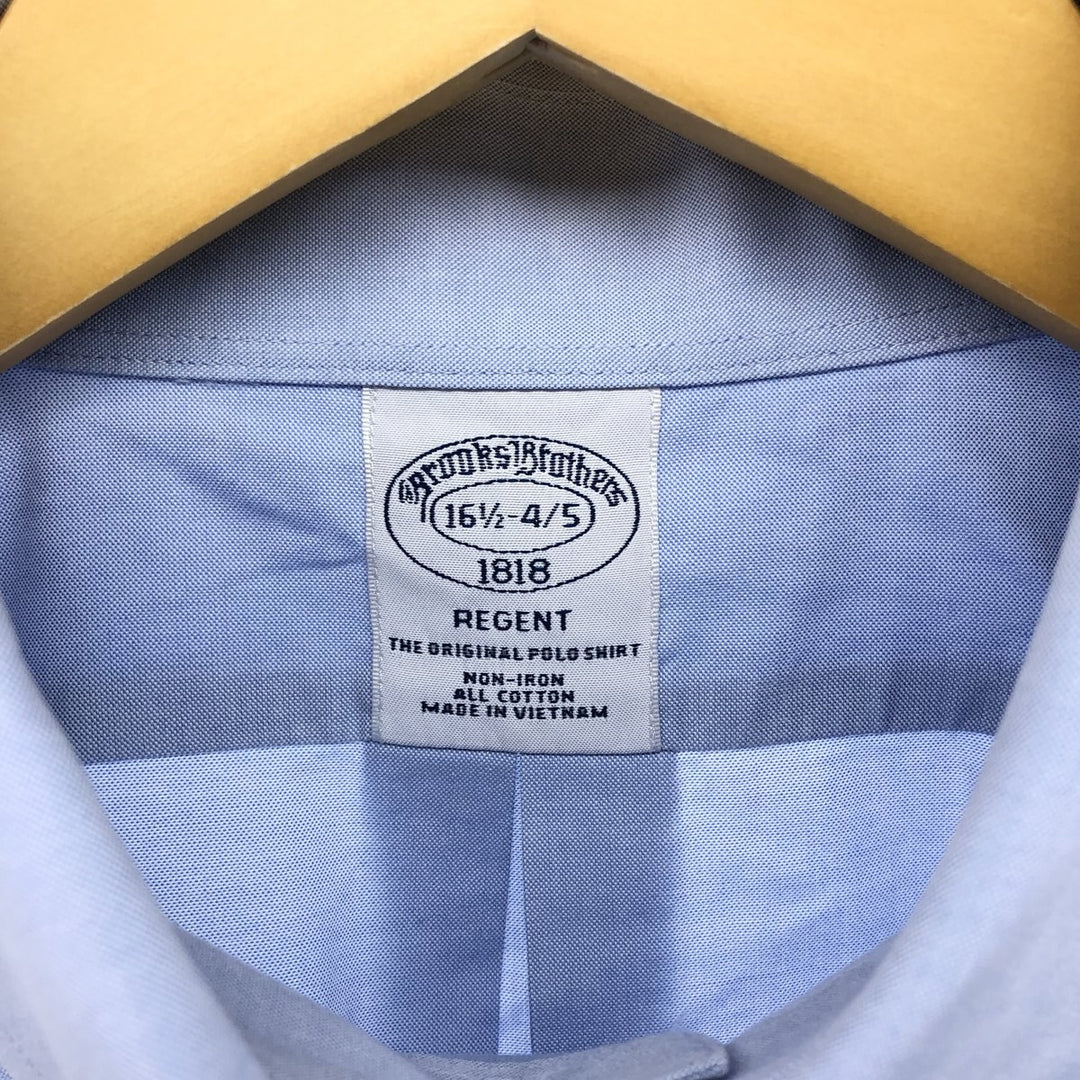Brooks Brothers 1818 REGENT Long Sleeve Button Down Shirt, Men's Size L cotton Blue type light blue Vintage Second Hand