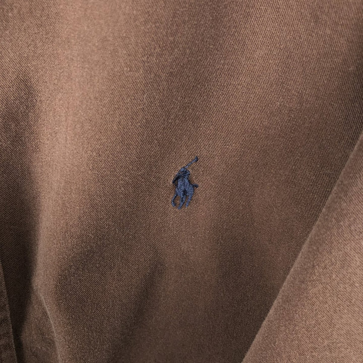 Ralph Lauren BLAIRE long sleeve button down shirt, men's XL size cotton brown type Vintage Second Hand