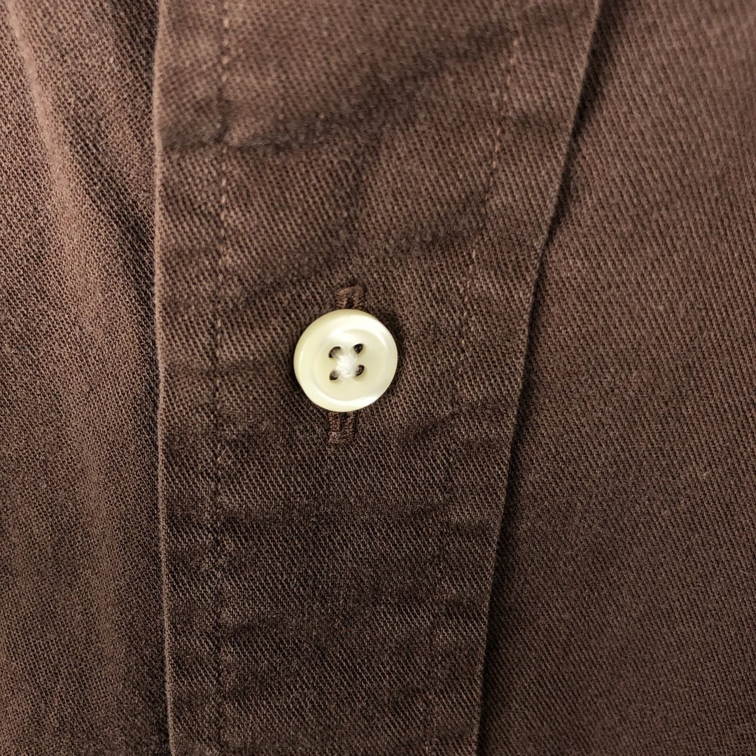 Ralph Lauren BLAIRE long sleeve button down shirt, men's XL size cotton brown type Vintage Second Hand