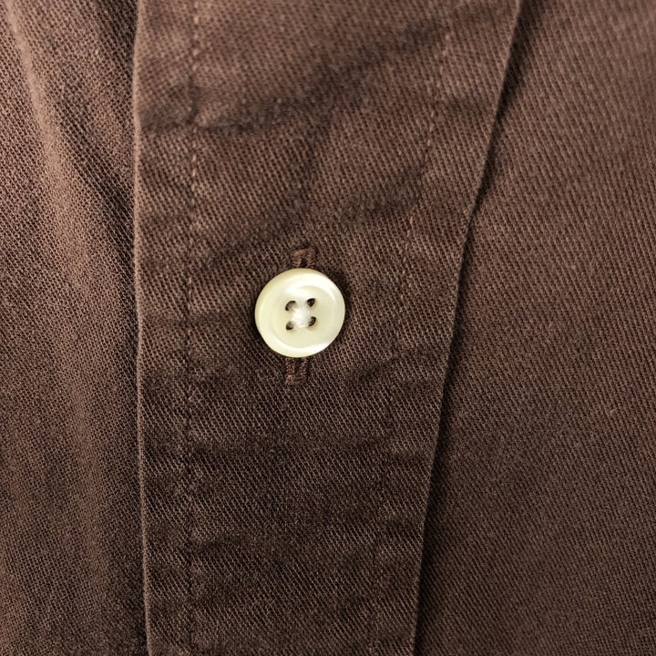 Ralph Lauren BLAIRE long sleeve button down shirt, men's XL size cotton brown type Vintage Second Hand