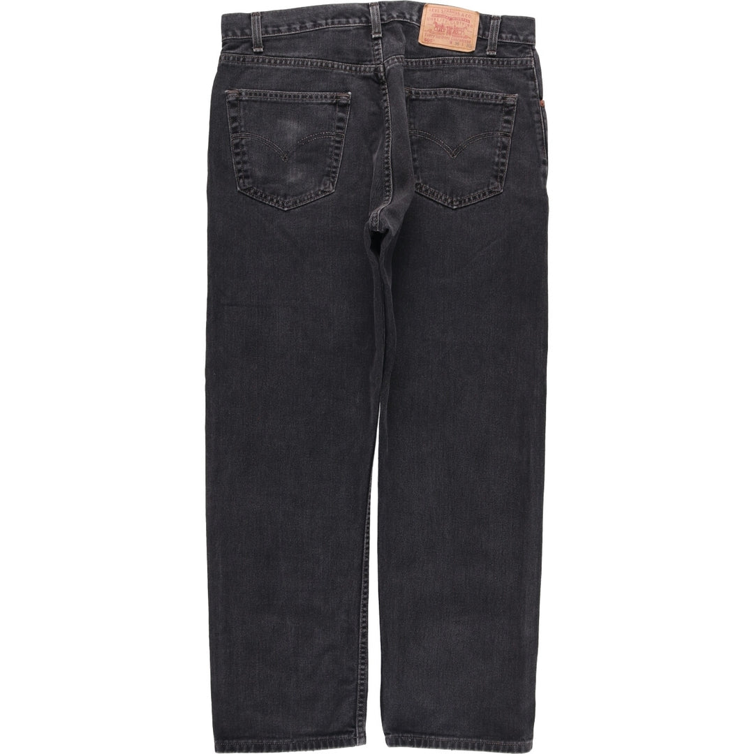 2000'S Levi's 505 Regular Fit Straight Leg Black Denim Tapered Denim Pants, Made in Canada, Men's Size 36 cotton black type Vintage Second Hand