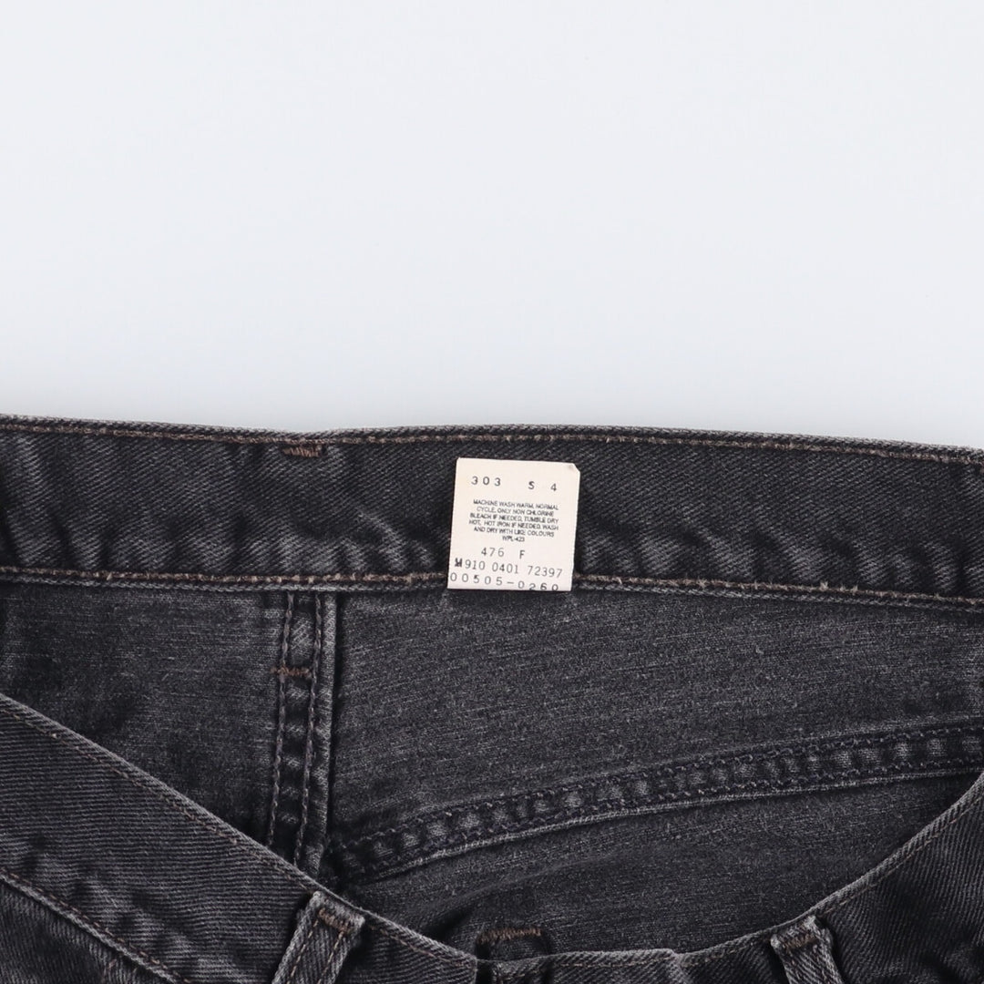 2000'S Levi's 505 Regular Fit Straight Leg Black Denim Tapered Denim Pants, Made in Canada, Men's Size 36 cotton black type Vintage Second Hand