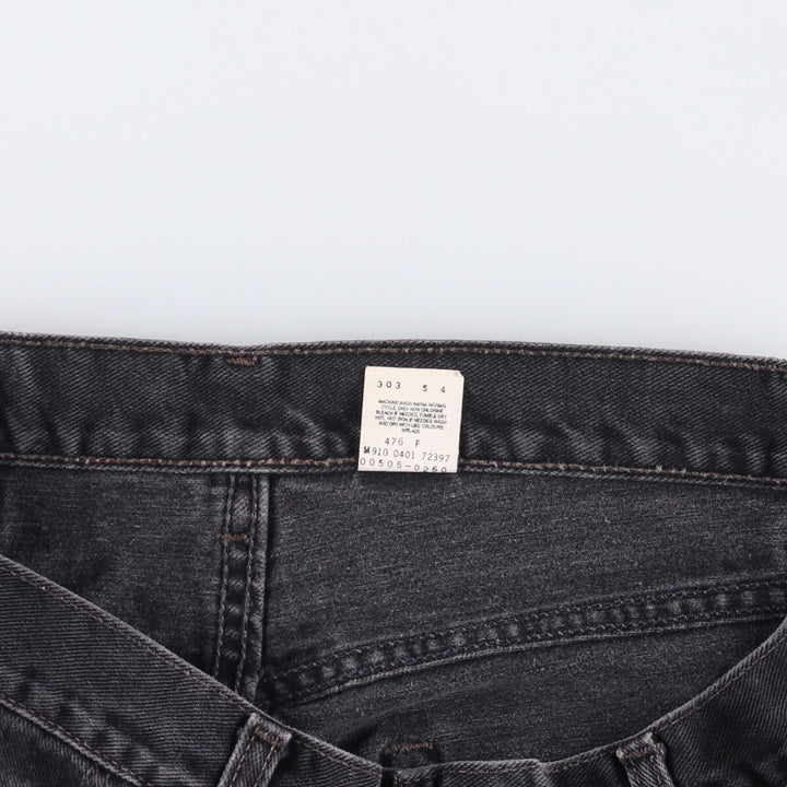 2000'S Levi's 505 Regular Fit Straight Leg Black Denim Tapered Denim Pants, Made in Canada, Men's Size 36 cotton black type Vintage Second Hand