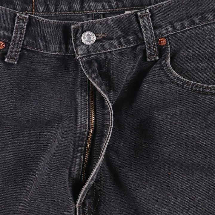2000'S Levi's 505 Regular Fit Straight Leg Black Denim Tapered Denim Pants, Made in Canada, Men's Size 36 cotton black type Vintage Second Hand