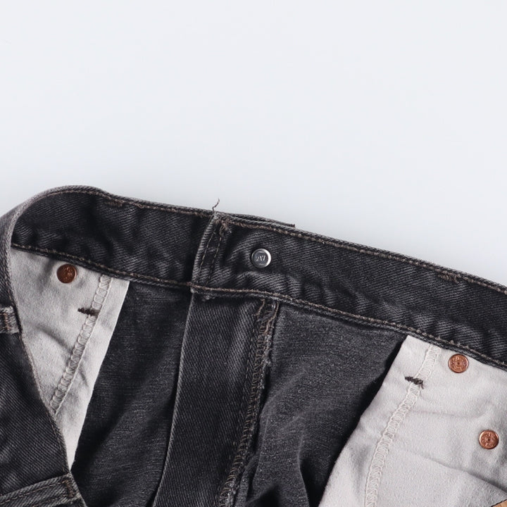 2000'S Levi's 505 Regular Fit Straight Leg Black Denim Tapered Denim Pants, Made in Canada, Men's Size 36 cotton black type Vintage Second Hand