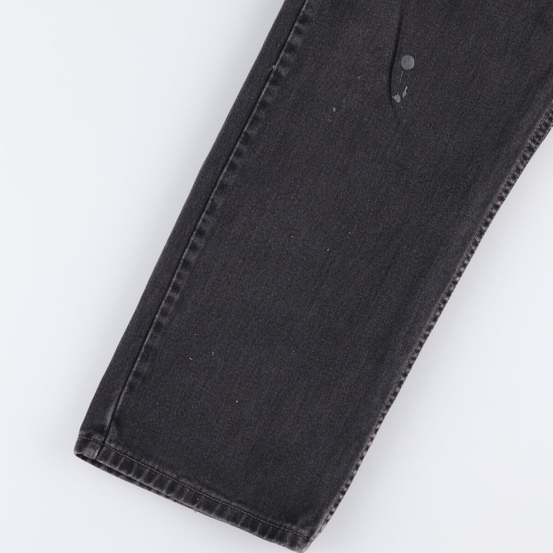 2000'S Levi's 505 Regular Fit Straight Leg Black Denim Tapered Denim Pants, Made in Canada, Men's Size 36 cotton black type Vintage Second Hand