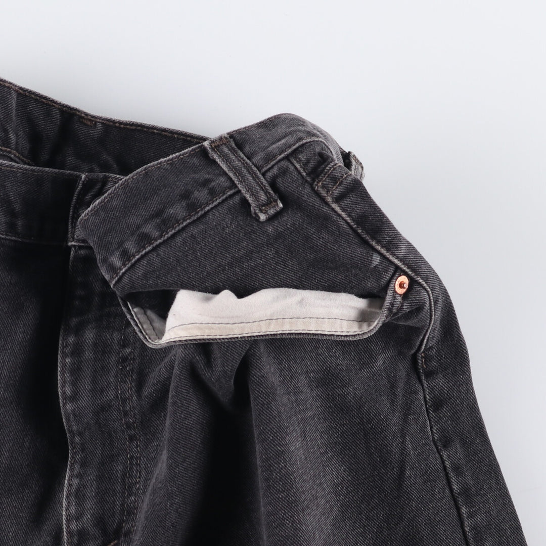 2000'S Levi's 505 Regular Fit Straight Leg Black Denim Tapered Denim Pants, Made in Canada, Men's Size 36 cotton black type Vintage Second Hand