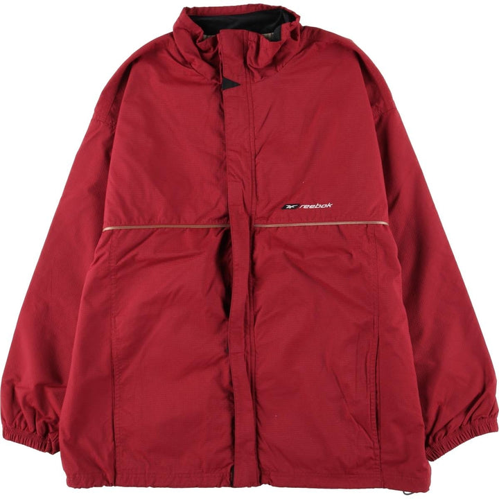 00s~ Reebok nylon jacket, men's XL size Nylon red type Vintage Second Hand