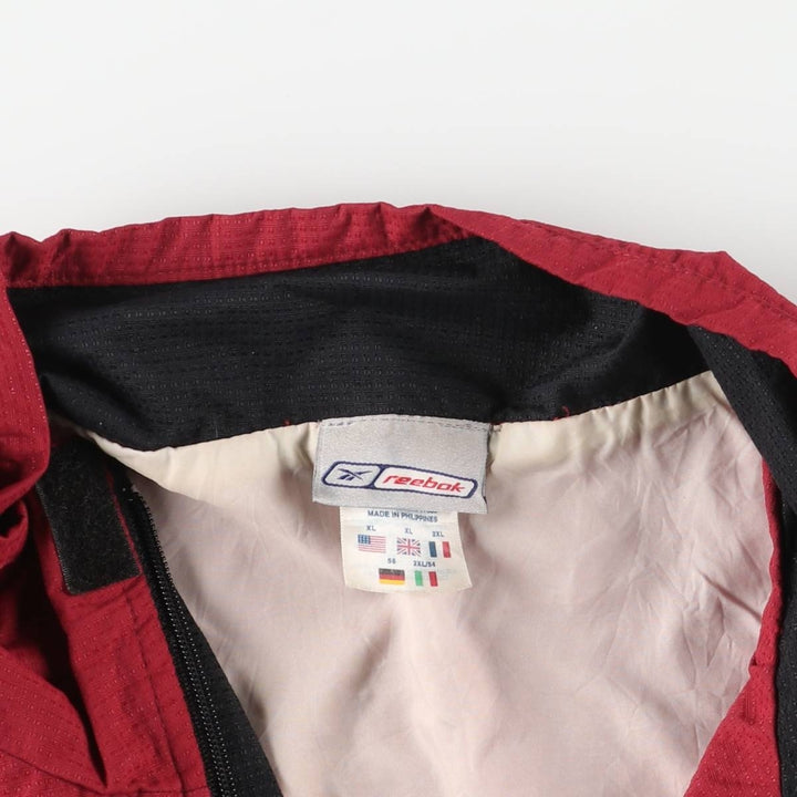 00s~ Reebok nylon jacket, men's XL size Nylon red type Vintage Second Hand