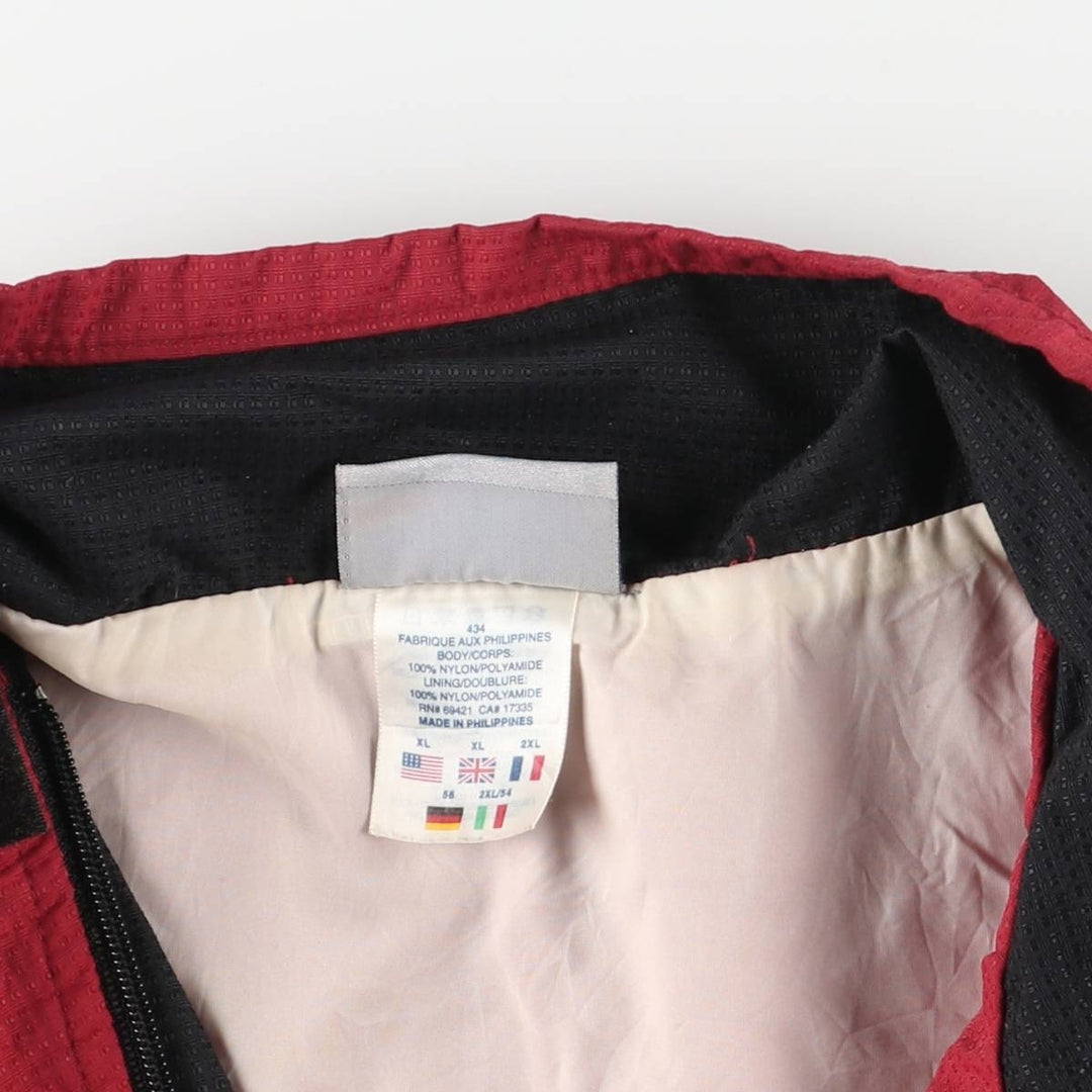 00s~ Reebok nylon jacket, men's XL size Nylon red type Vintage Second Hand