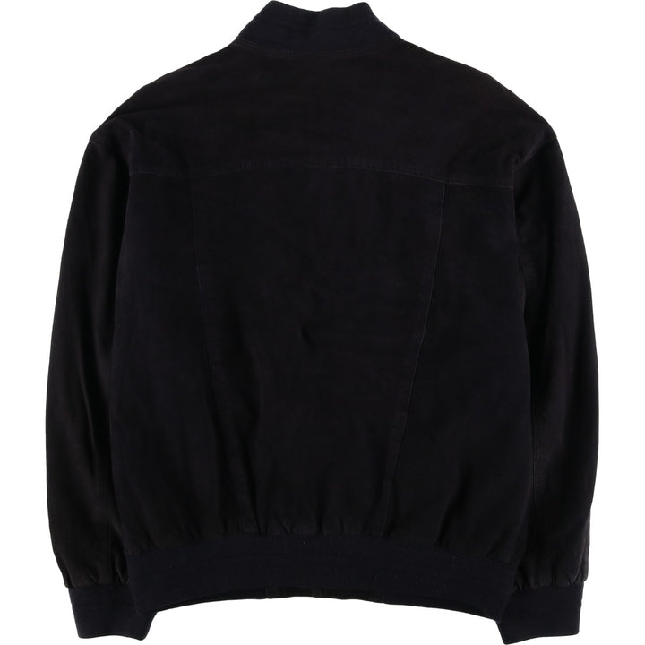 Vintage Balster Jacket, Suede Leather Blouson, Men's XL Genuine Leather Suede Leather black type Vintage Second Hand