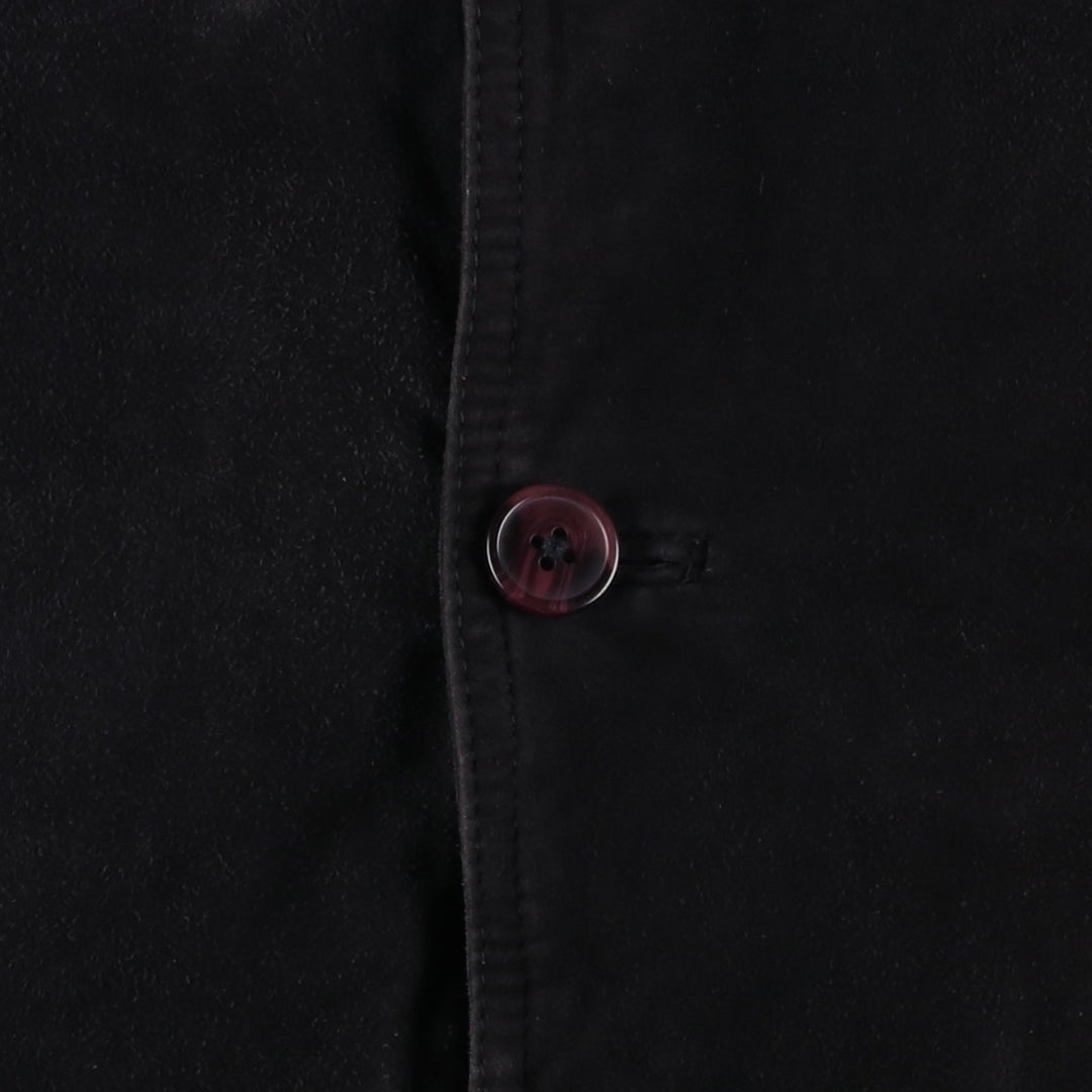 Vintage Balster Jacket, Suede Leather Blouson, Men's XL Genuine Leather Suede Leather black type Vintage Second Hand