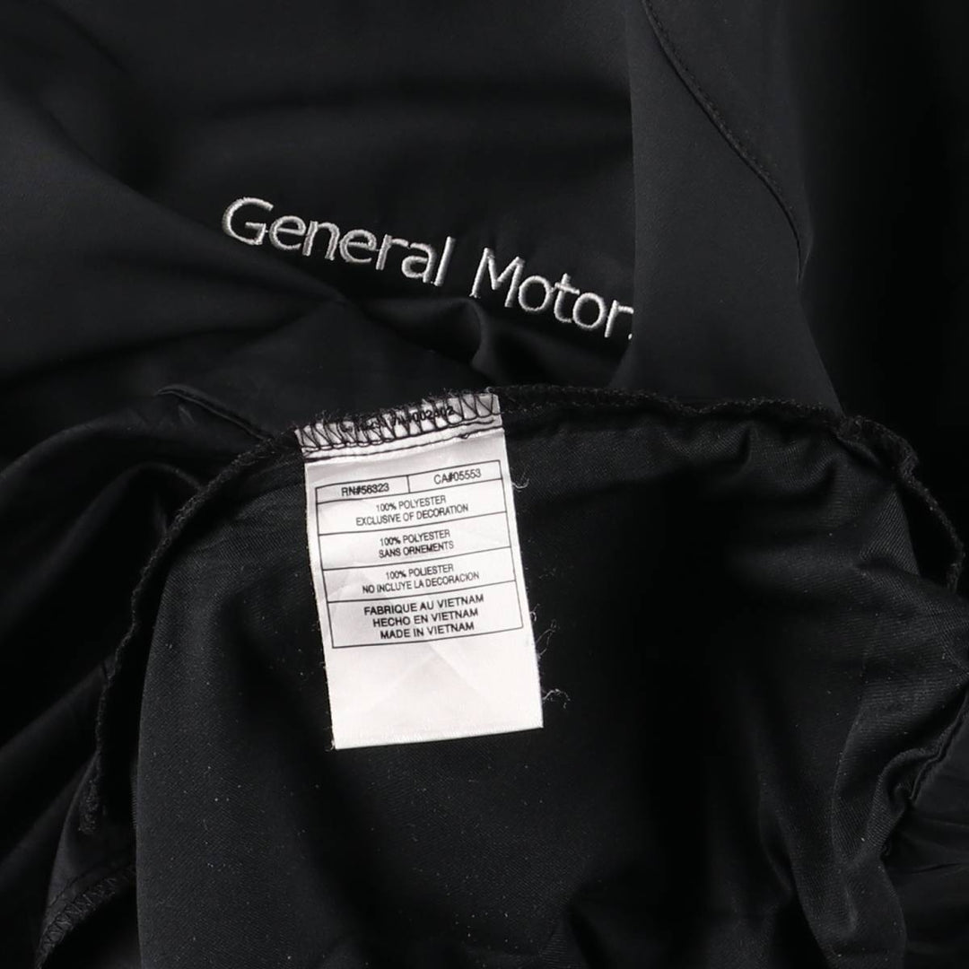 Nike Golf General Motors V-neck warm-up pullover, men's size L polyester black type Vintage Second Hand