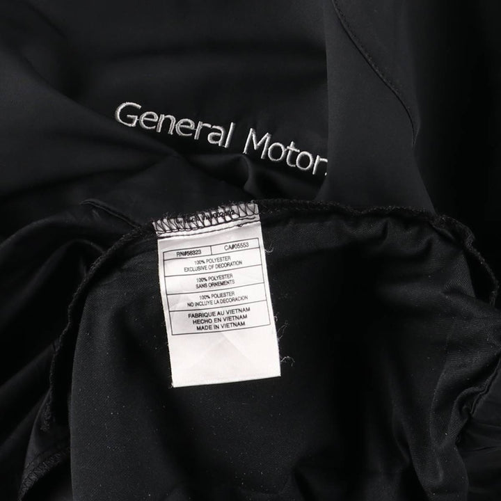 Nike Golf General Motors V-neck warm-up pullover, men's size L polyester black type Vintage Second Hand