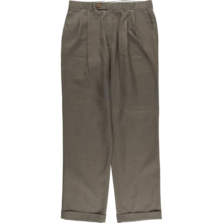 Vintage 90'S Ralph Lauren RALPH two-pleat slacks, men's size W32. polyester Charcoal Vintage Second Hand