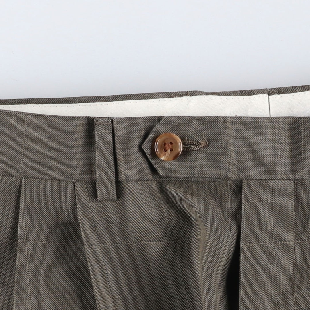Vintage 90'S Ralph Lauren RALPH two-pleat slacks, men's size W32. polyester Charcoal Vintage Second Hand