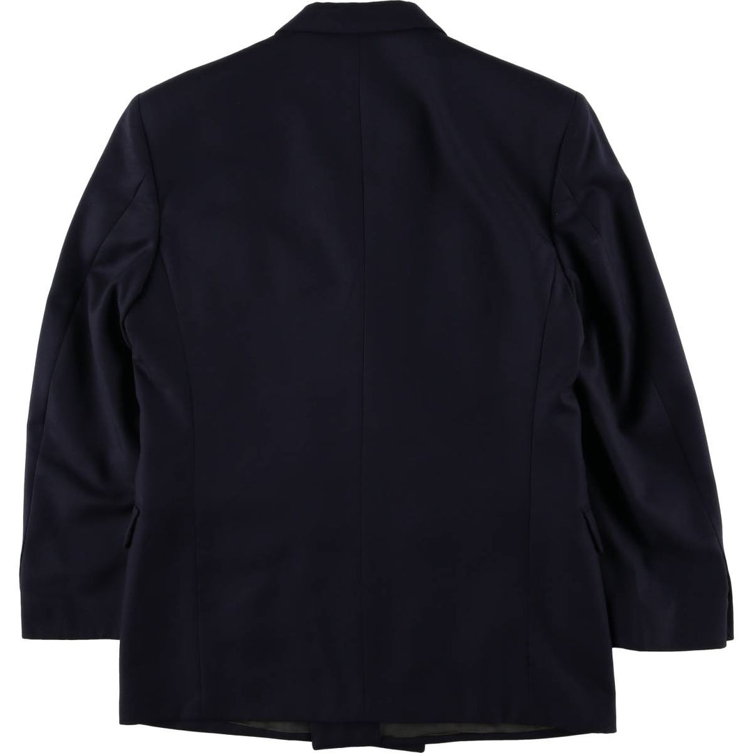 El Corte Ingles Emidio Tucci double-breasted peak lapel navy blazer, men's size L wool navy blue type Vintage Second Hand