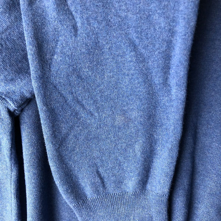 Ralph Lauren POLO RALPH LAUREN PIMA COTTON V-neck Pima cotton knit sweater, men's size L Pima Cotton blue type Vintage Second Hand