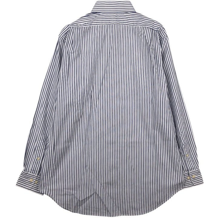 Ralph Lauren REGENT CLASSIC FIT Wide Collar Long Sleeve Cotton Stripe Shirt, Men's Size M (approx.) cotton white type Vintage Second Hand