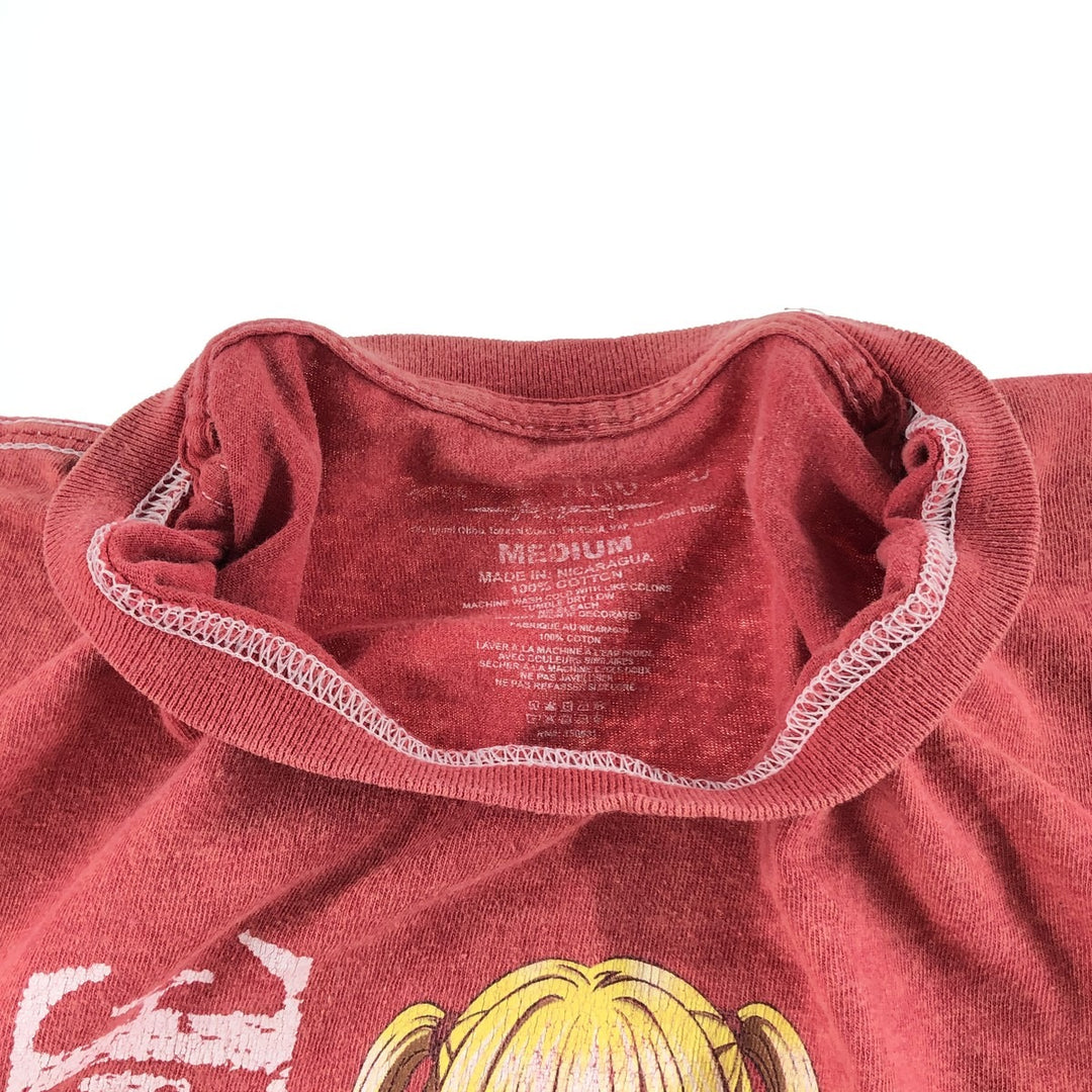 DEATH NOTE Misa Misa Anime Character Print T-Shirt Men's M size cotton red type reddish brown Vintage Second Hand