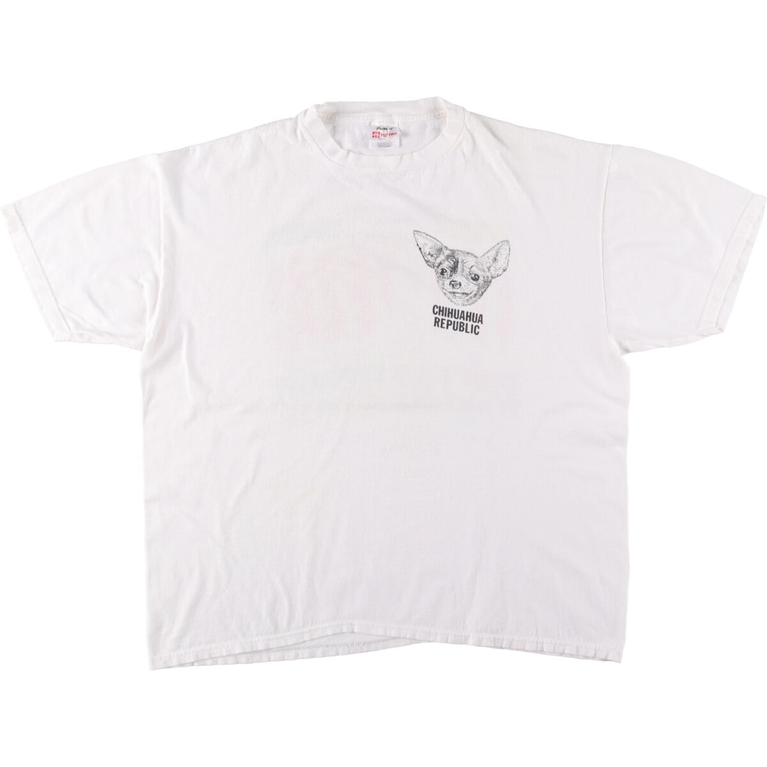 Vintage 90'S Hanes STEDMAN Dog Parody Print T-Shirt, Men's Size XL cotton white type Vintage Second Hand