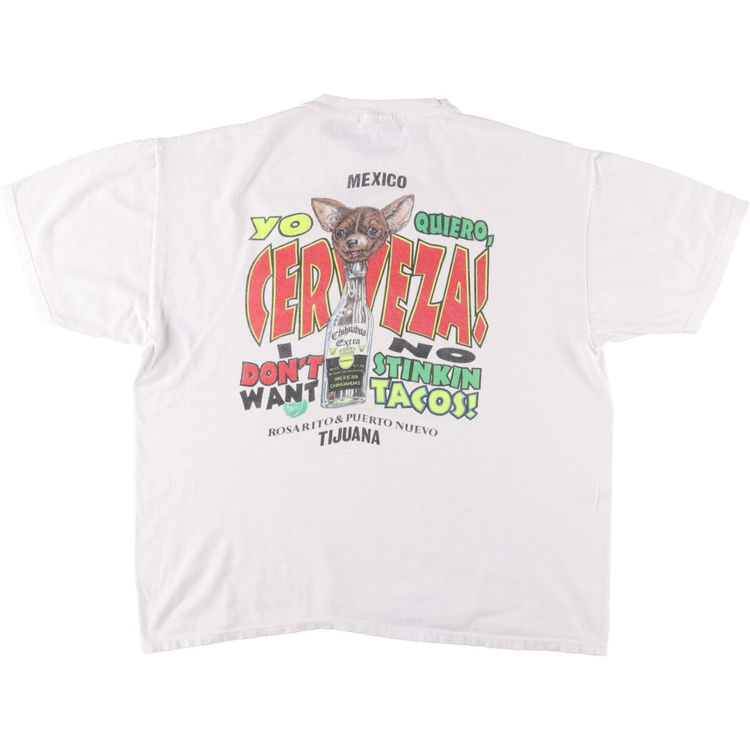 Vintage 90'S Hanes STEDMAN Dog Parody Print T-Shirt, Men's Size XL cotton white type Vintage Second Hand