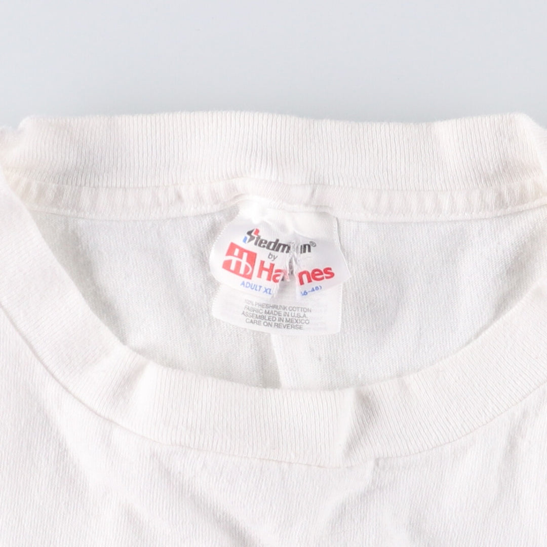 Vintage 90'S Hanes STEDMAN Dog Parody Print T-Shirt, Men's Size XL cotton white type Vintage Second Hand