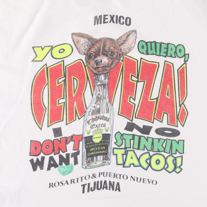 Vintage 90'S Hanes STEDMAN Dog Parody Print T-Shirt, Men's Size XL cotton white type Vintage Second Hand