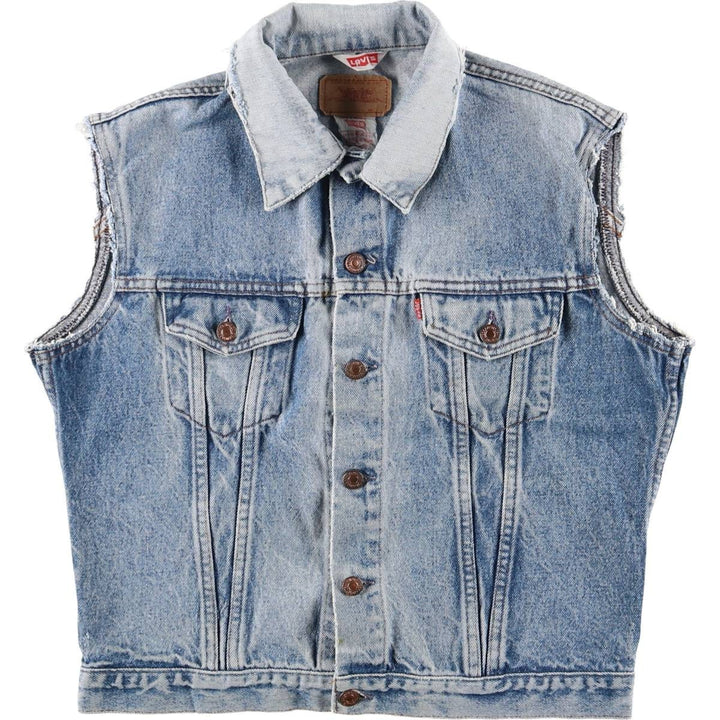 90'S Levi's Euro Model Denim Vest, Made in France, Men's Size M (approx.), Vintage unclear blue type Vintage Second Hand