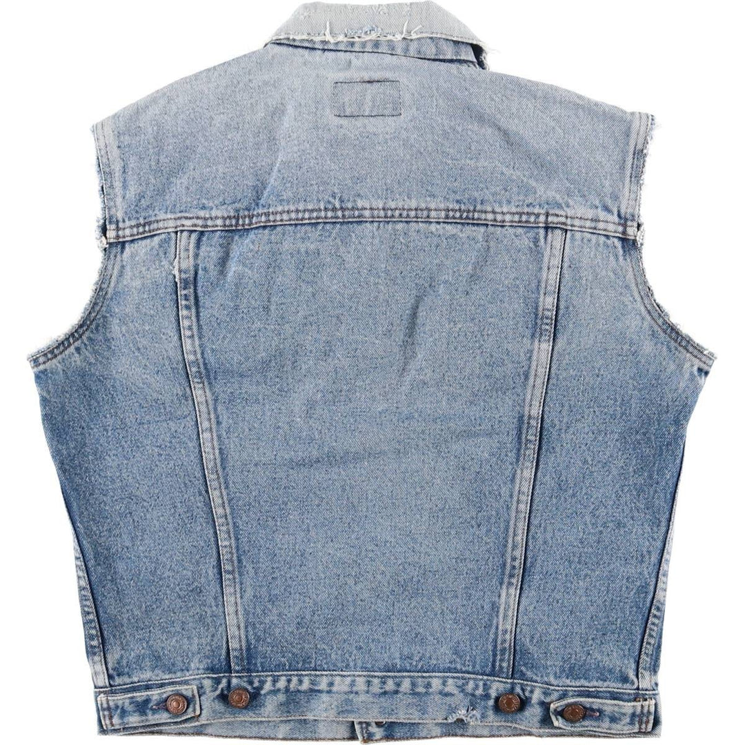 90'S Levi's Euro Model Denim Vest, Made in France, Men's Size M (approx.), Vintage unclear blue type Vintage Second Hand