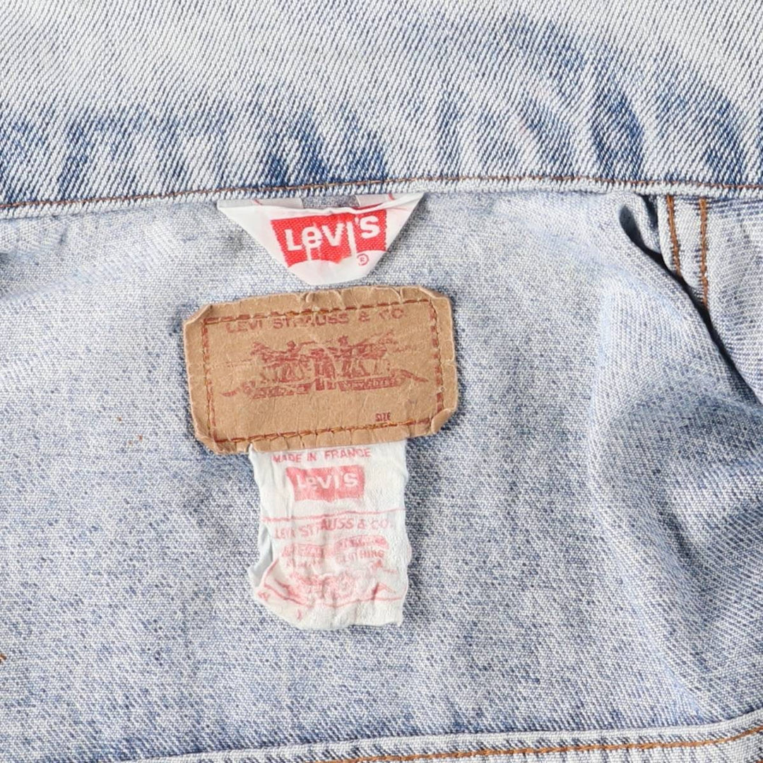 90'S Levi's Euro Model Denim Vest, Made in France, Men's Size M (approx.), Vintage unclear blue type Vintage Second Hand