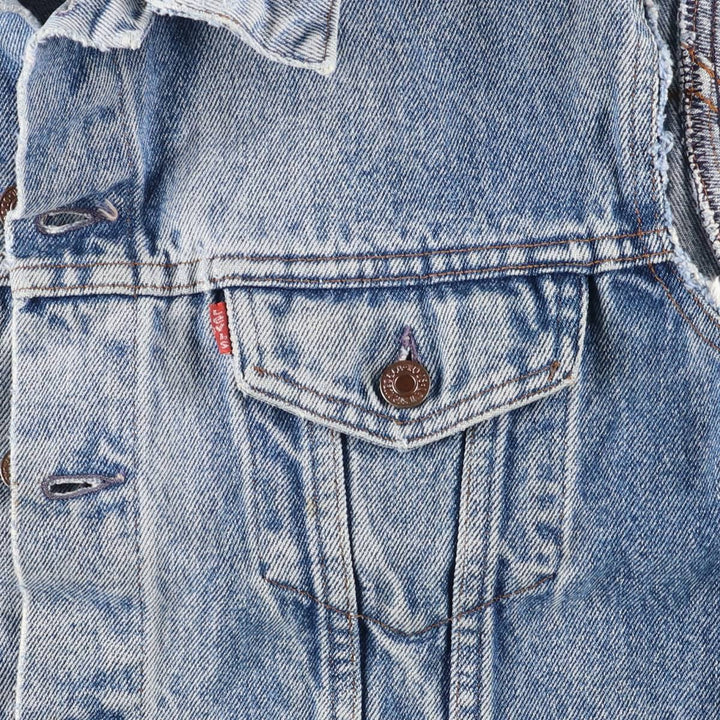90'S Levi's Euro Model Denim Vest, Made in France, Men's Size M (approx.), Vintage unclear blue type Vintage Second Hand
