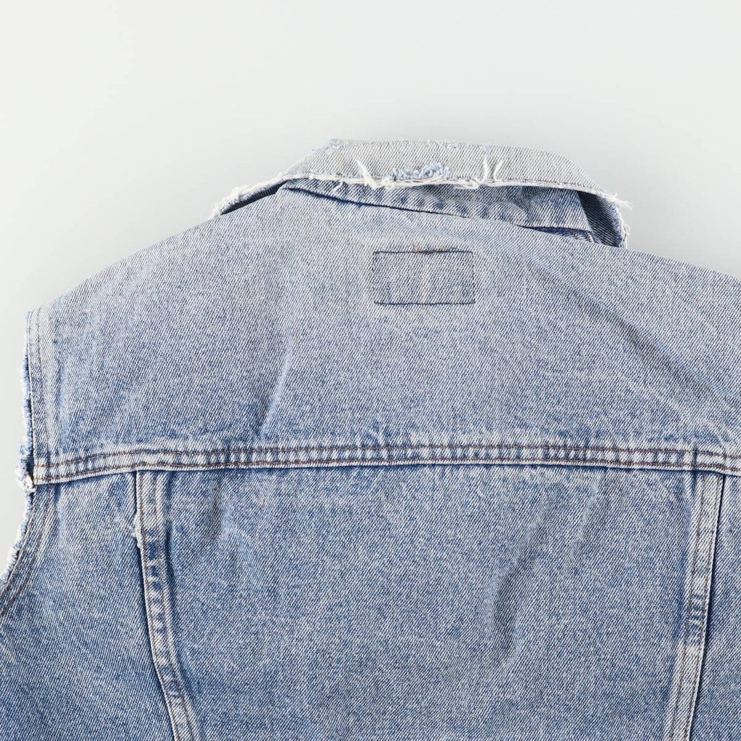 90'S Levi's Euro Model Denim Vest, Made in France, Men's Size M (approx.), Vintage unclear blue type Vintage Second Hand