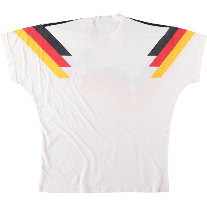1980'S Adidas Germany National Team Sports Print T-Shirt, Men's Size L (approx.), Vintage cotton white type Vintage Second Hand