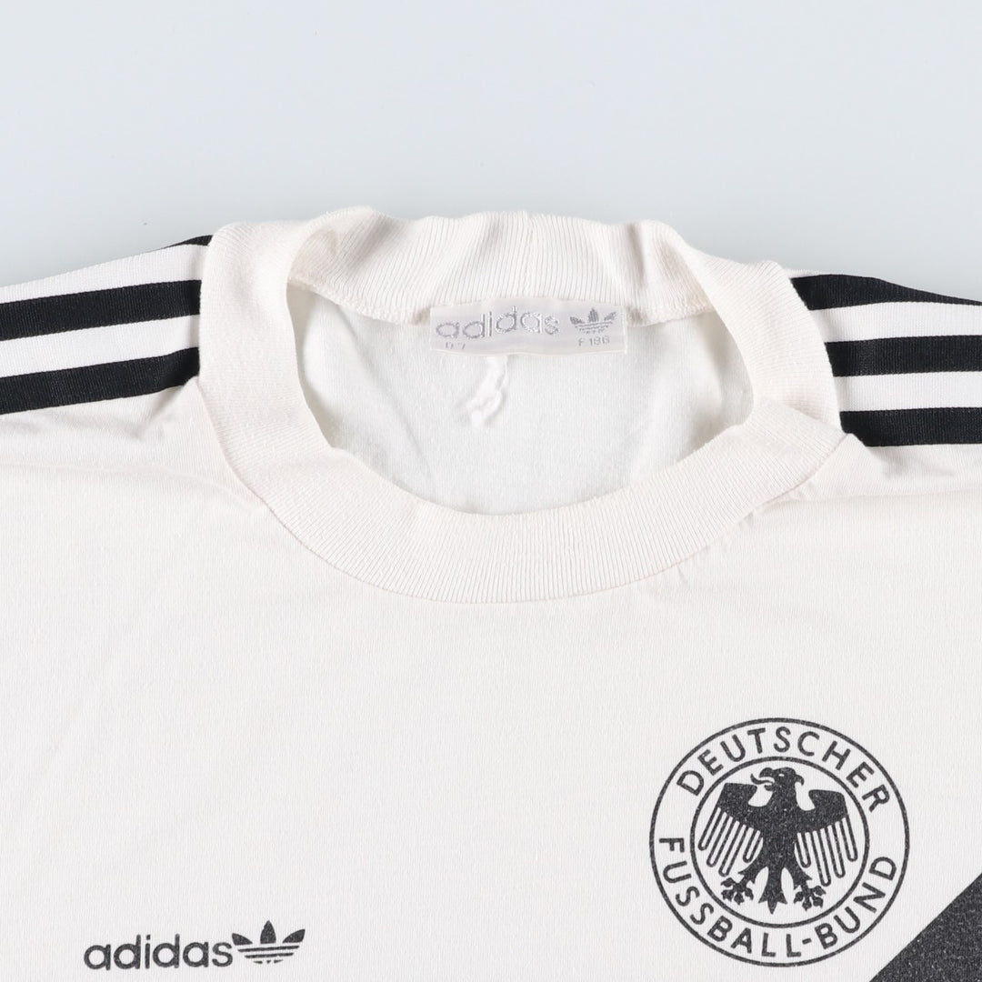 1980'S Adidas Germany National Team Sports Print T-Shirt, Men's Size L (approx.), Vintage cotton white type Vintage Second Hand