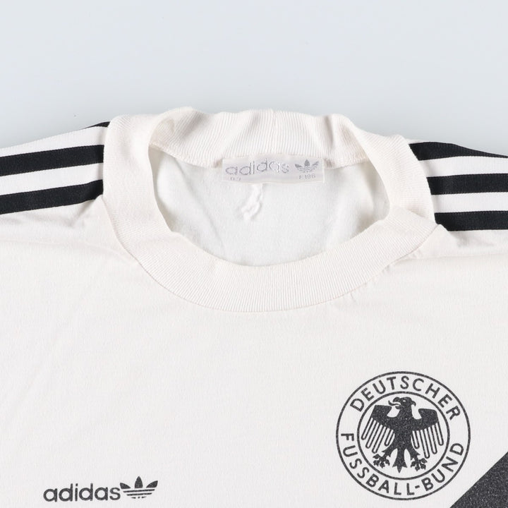 1980'S Adidas Germany National Team Sports Print T-Shirt, Men's Size L (approx.), Vintage cotton white type Vintage Second Hand