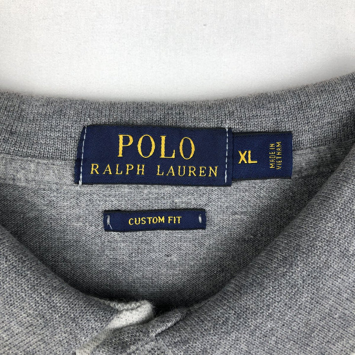 Ralph Lauren POLO RALPH LAUREN CUSTOM FIT short sleeve polo shirt men's XL equivalent cotton gray type Vintage Second Hand
