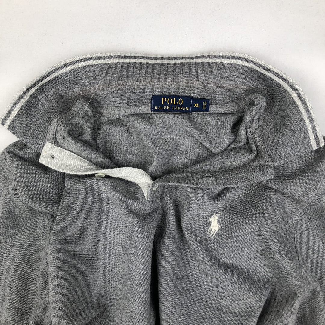 Ralph Lauren POLO RALPH LAUREN CUSTOM FIT short sleeve polo shirt men's XL equivalent cotton gray type Vintage Second Hand