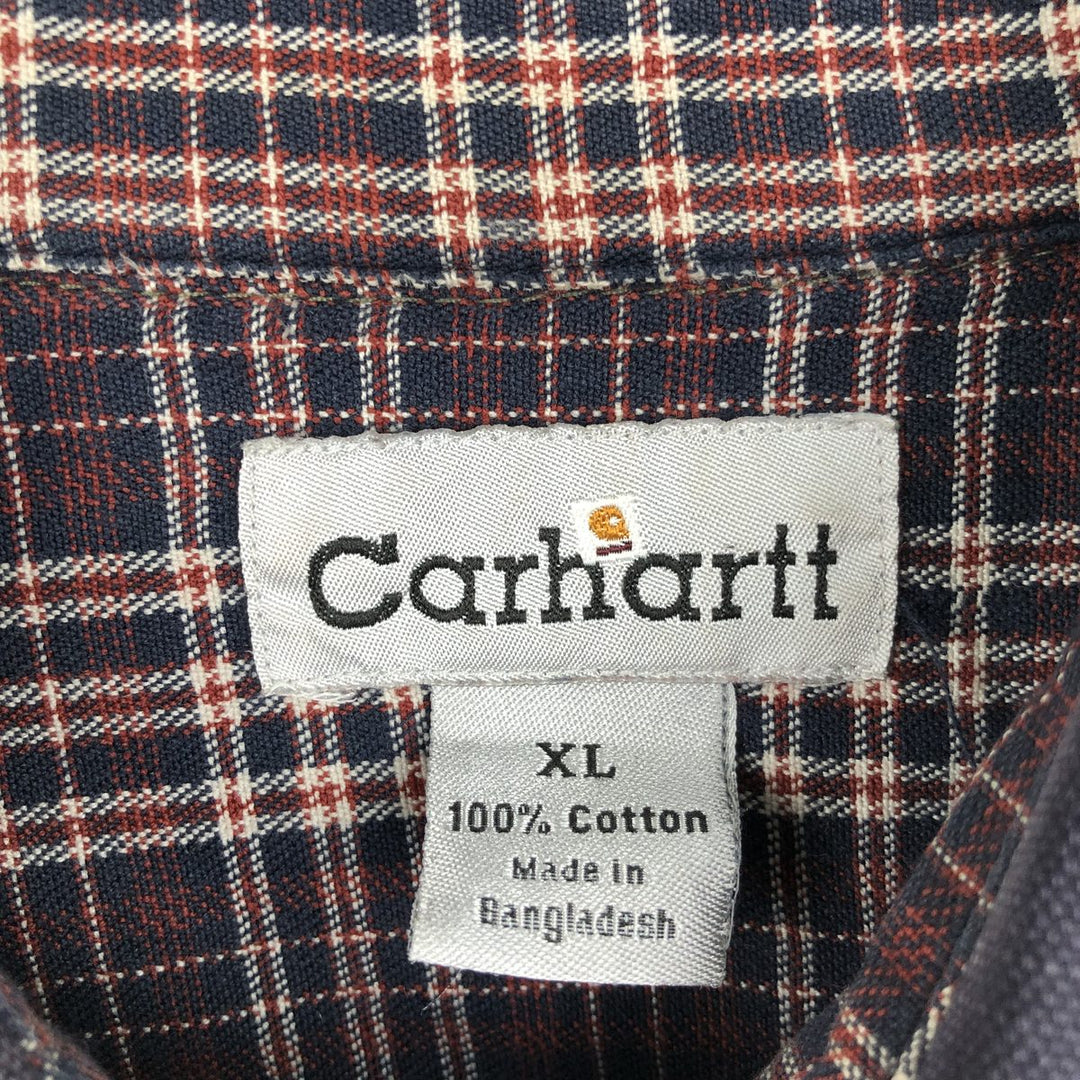 Carhartt Long Sleeve Duck Work Shirt, Men's XL cotton Purple type blue-purple Vintage Second Hand