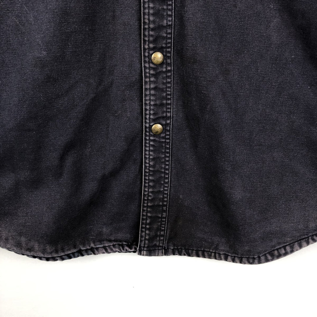 Carhartt Long Sleeve Duck Work Shirt, Men's XL cotton Purple type blue-purple Vintage Second Hand