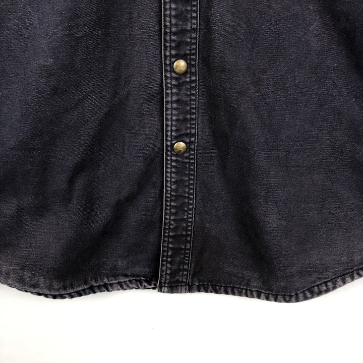 Carhartt Long Sleeve Duck Work Shirt, Men's XL cotton Purple type blue-purple Vintage Second Hand