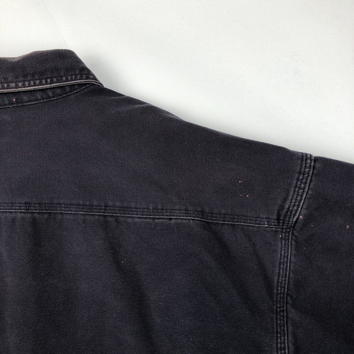 Carhartt Long Sleeve Duck Work Shirt, Men's XL cotton Purple type blue-purple Vintage Second Hand