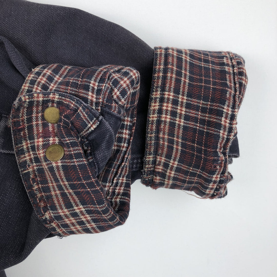 Carhartt Long Sleeve Duck Work Shirt, Men's XL cotton Purple type blue-purple Vintage Second Hand