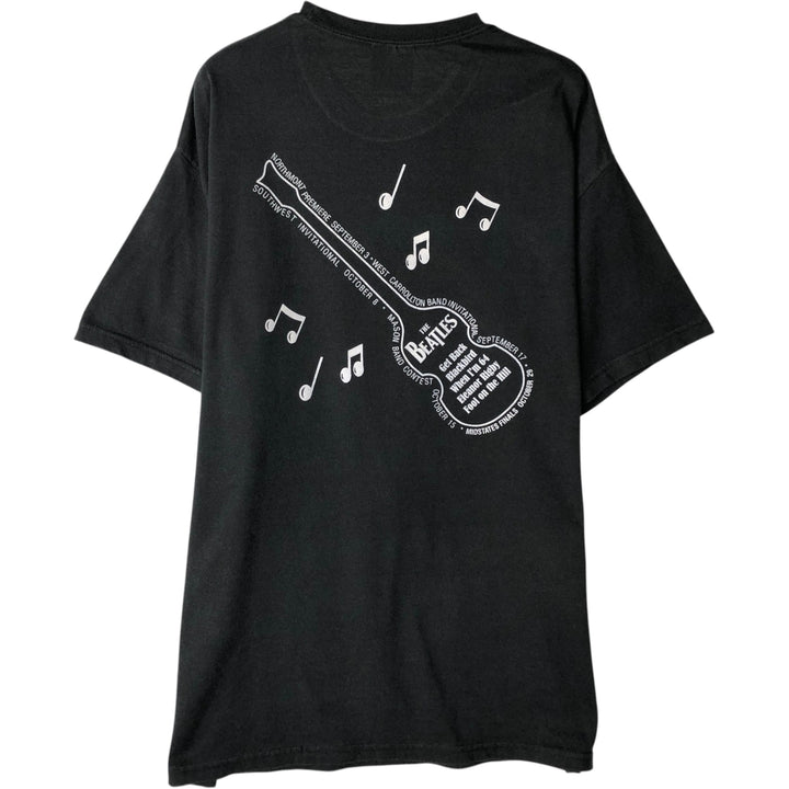 Hanes THE BEATLES Band T-shirt, Men's Size L (approx.) cotton black type Vintage Second Hand